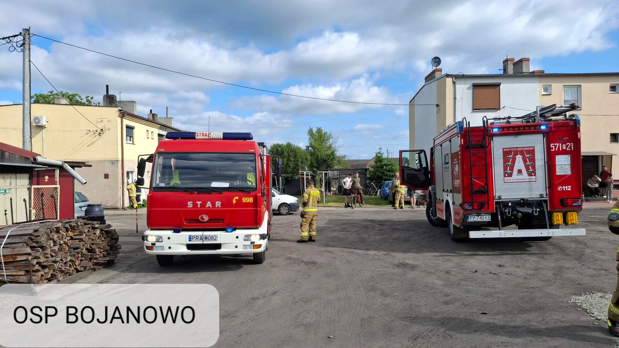Zadymienie z butli gazowej w Kawczu – interwencja straży pożarnej