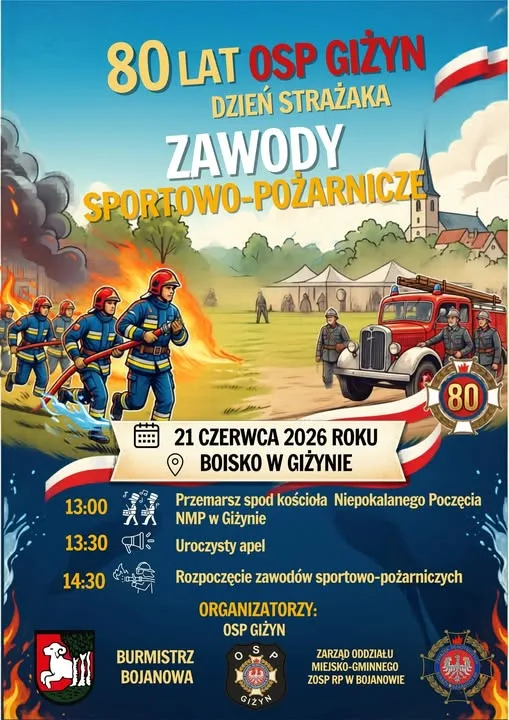 OSP Kawcze zaprasza strażaków i mieszkańców do Giżyna