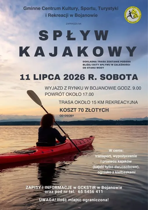 Spływ kajakowy w Bojanowie – zapisz się na letnią przygodę