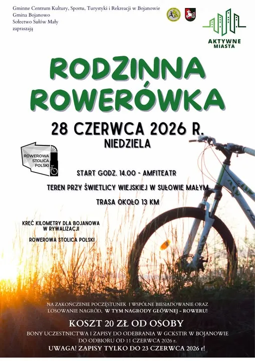 Rodzinna Rowerówka w Bojanowie – jedź i zdobywaj kilometry dla miasta